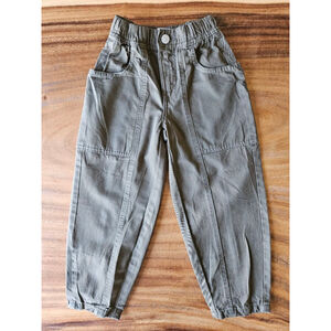 Girls Zara Size 6 Olive Green Casual Cargo Pants